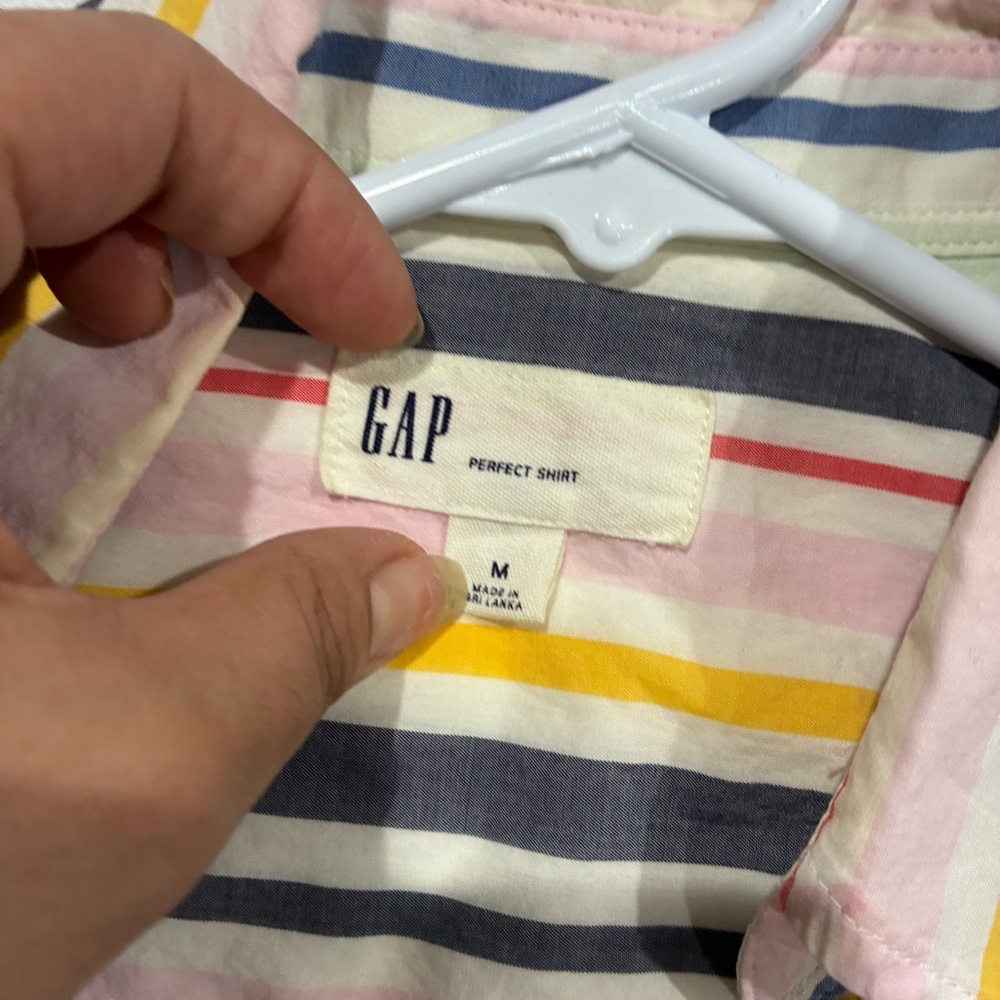GAP Multicolor Striped Men's Shirt - Picture 5 of 9